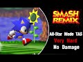 Smash Remix TAS Classic Sonic All Star Mode Very Hard No Damage