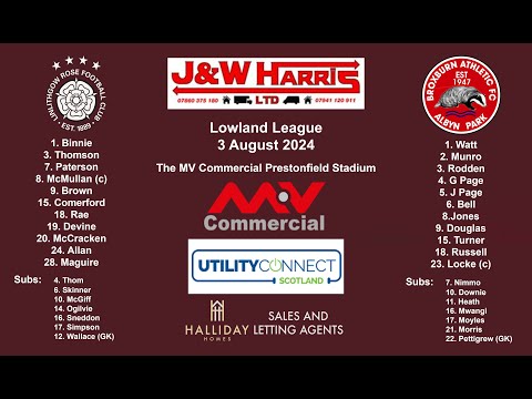 Linlithgow Rose v Broxburn Athletic – 3 August 2024