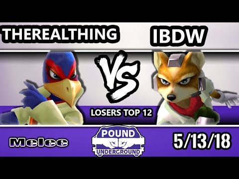 Pound Underground - TheRealThing (Falco) Vs. iBDW (Fox) - Smash Melee Losers Top 12