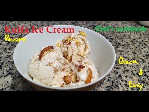 kulfa Ice Cream Recipe | Tasty kulfa Ice cream | Kulfa with Pistachio and Almond