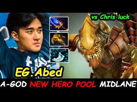 Abed - Sand King MIDLANE A-GOD New Hero Pool vs Chris Luck Queen Of Pain Dota 2 pro Gameplay