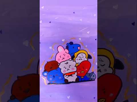 Can you name all the BT21 characters? 💜 #painting