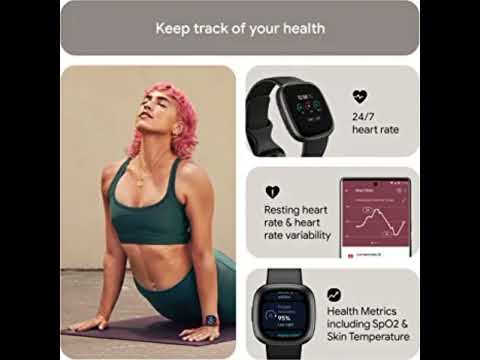 Fitbit Versa 4 Fitness Smartwatch with Daily Readiness, GPS, 24/7 Heart Rate, 40+ Exercise Modes, Sleep Tracking and more, Bl