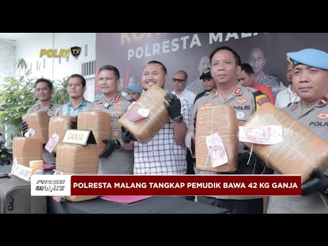 PRESISI UPDATE : POLRESTA MALANG TANGKAP PEMUDIK BAWA 42 KG GANJA 17/04/2024 10.00