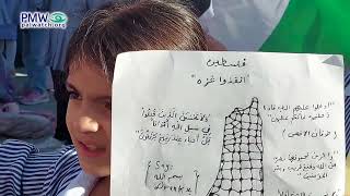 Schoolchildren being taught to support Oct. 7