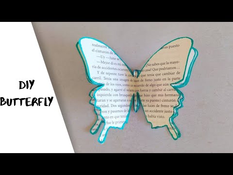 HOW TO MAKE A BUTTERFLY WITH OLD BOOK PAGES