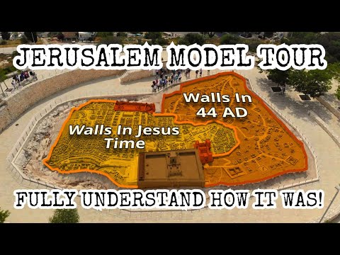 Old City Jerusalem Model Tour from the Time of Jesus: 50 to 1 Large Model Scale at the Israel Museum