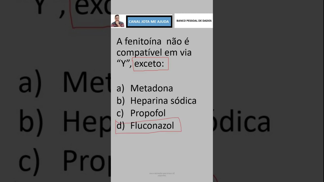 QUIZ de Medicação e sua Administração parte 7 [Vários vídeos no canal para Concurso em Saúde]