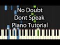 No Doubt - Dont Speak Tutorial (How To Play On ...