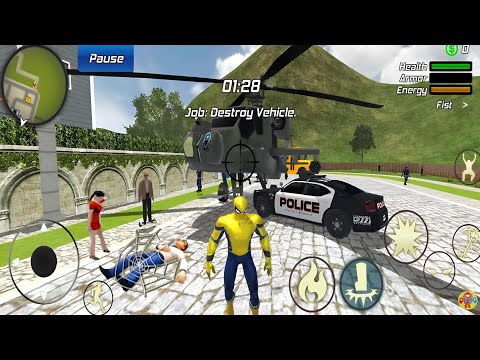 Spider Rope Hero Gangster Crime Vegas City New Update #40 - Android Gameplay