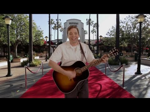 Jimmy Fallon hosts Universal Studios Hollywood backlot tram Studio Tour