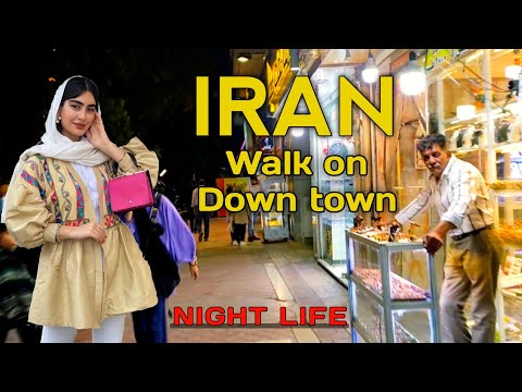 IRAN - Walking In City Center In Shiraz City 2022 Night Walk ایران:پیاده روی شبانه در مرکز شهر شیراز