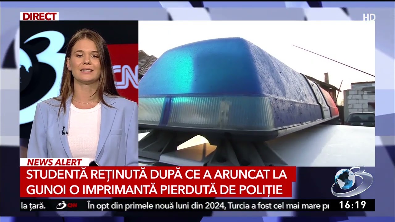 Tânără reținută pentru că a aruncat la gunoi o imprimantă pierdută de Poliție. Mascații au descins i