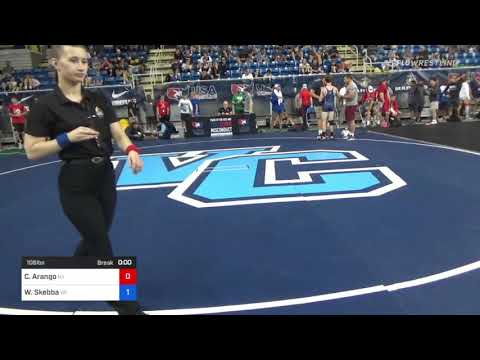 106 Lbs Round Of 64 - Carlos Arango, New York Vs Wyatt Skebba, Wisconsin 5b64