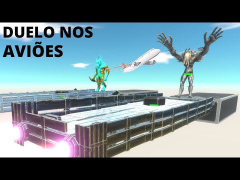Primatas vs Diabólicos vs Fantasia Duelo Avião nas Alturas - Animal Revolt Battle Simulator