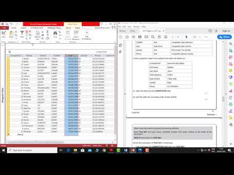 Edexcel IGCSE ICT P2 2011(June) Database task part1