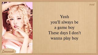Download lagu ROSÉ gameboy Lyrics mp3