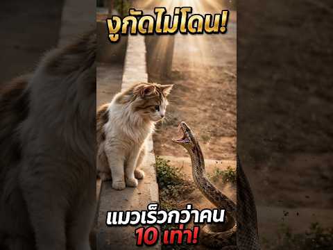 ทำไมงูเห่ากัดแมวไม่เคยโดน! เพราะแมวเร็ว 20 มิลลิวินาที เร็วกว่างู 3 เท่า เร็วกว่าคน 10 เท่า!
