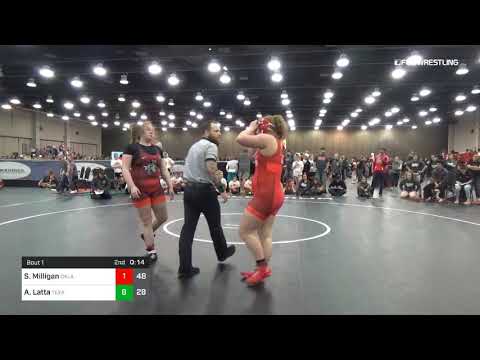 225 Lbs Rr Rnd 1 Sidney Milligan Oklahoma Dual Vs Amber Latta Texas C