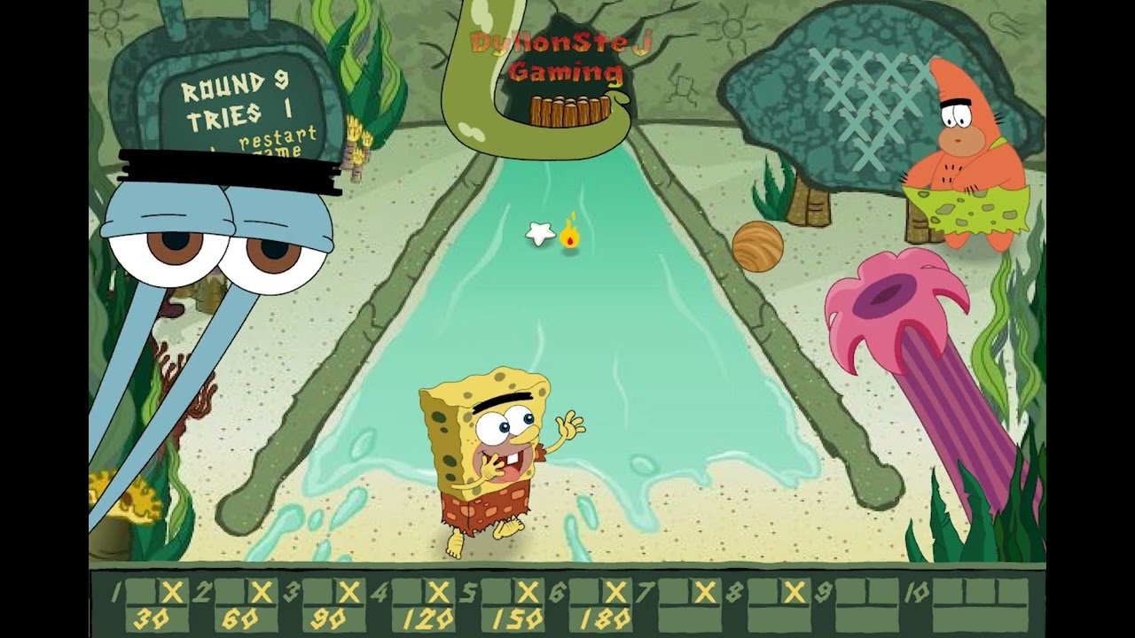 [TAS] Spongebob Squarepants B.C. Bowling - 300 Pin Game in 2:13.37