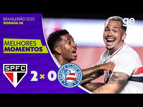 Gols e lances de São Paulo x Bahia