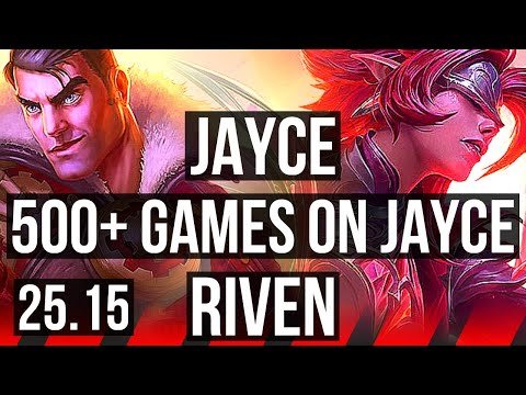 JAYCE vs RIVEN (TOP) | Legendary, 12/3/11, 500+ games | KR Challenger | 25.15
