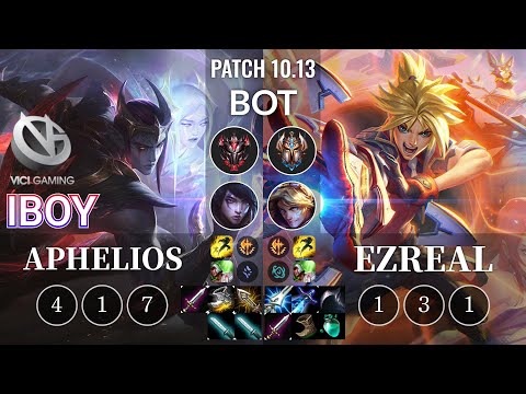 VG iBoy Aphelios vs Ezreal Bot - KR Patch 10.13