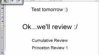 Princeton Review Test #1