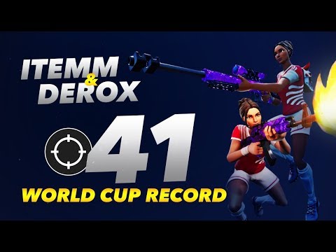 NEW FORTNITE WORLD CUP RECORD | Itemm & Derox 41 ELIMINATIONS