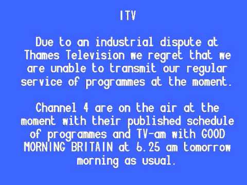 Thames Strike Caption (August 27th 1984)