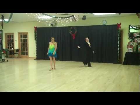 Ms. Urbonaite and Mr. Tim dancing the Mambo