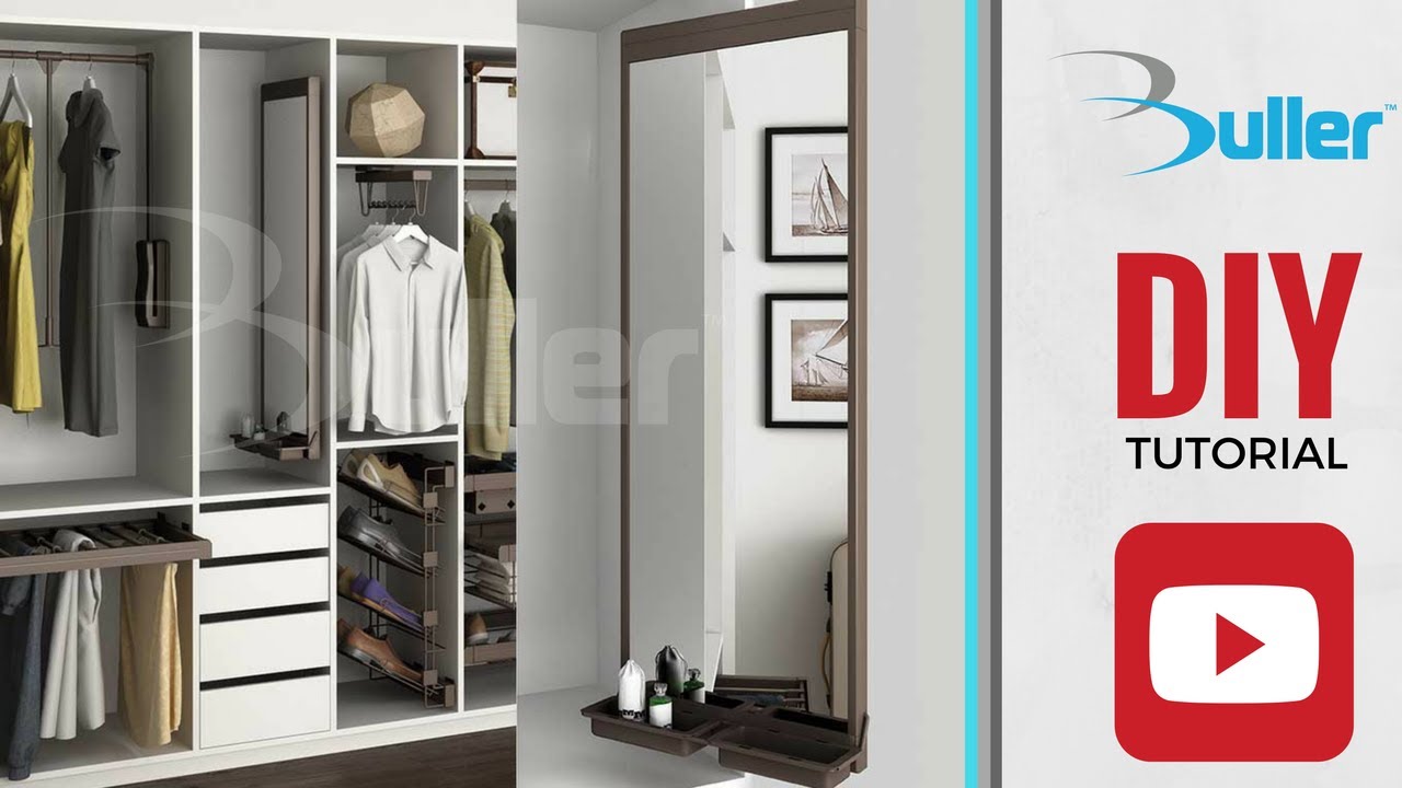 How to install MOKA pull out Mirror in a Wardrobe - DIY Tutorial