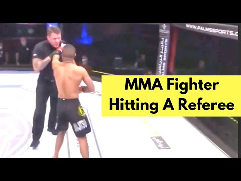 Referee Marc Goddard Pushed By A Fighter Again, Fighter Gets Disqualified