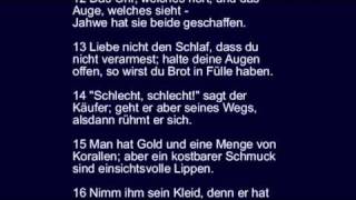 Sprüche 20 - ... harre auf Jahwe, so wird er dir helfen ...