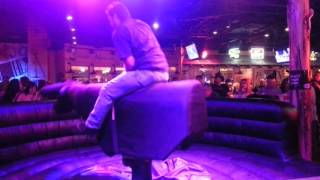 David Nicolia Riding mechanical bull at Gilley's