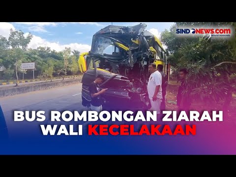 Sopir Microsleep, Bus Rombongan Ziarah Wali Tabrak Truk di Tol Pandaan-Malang