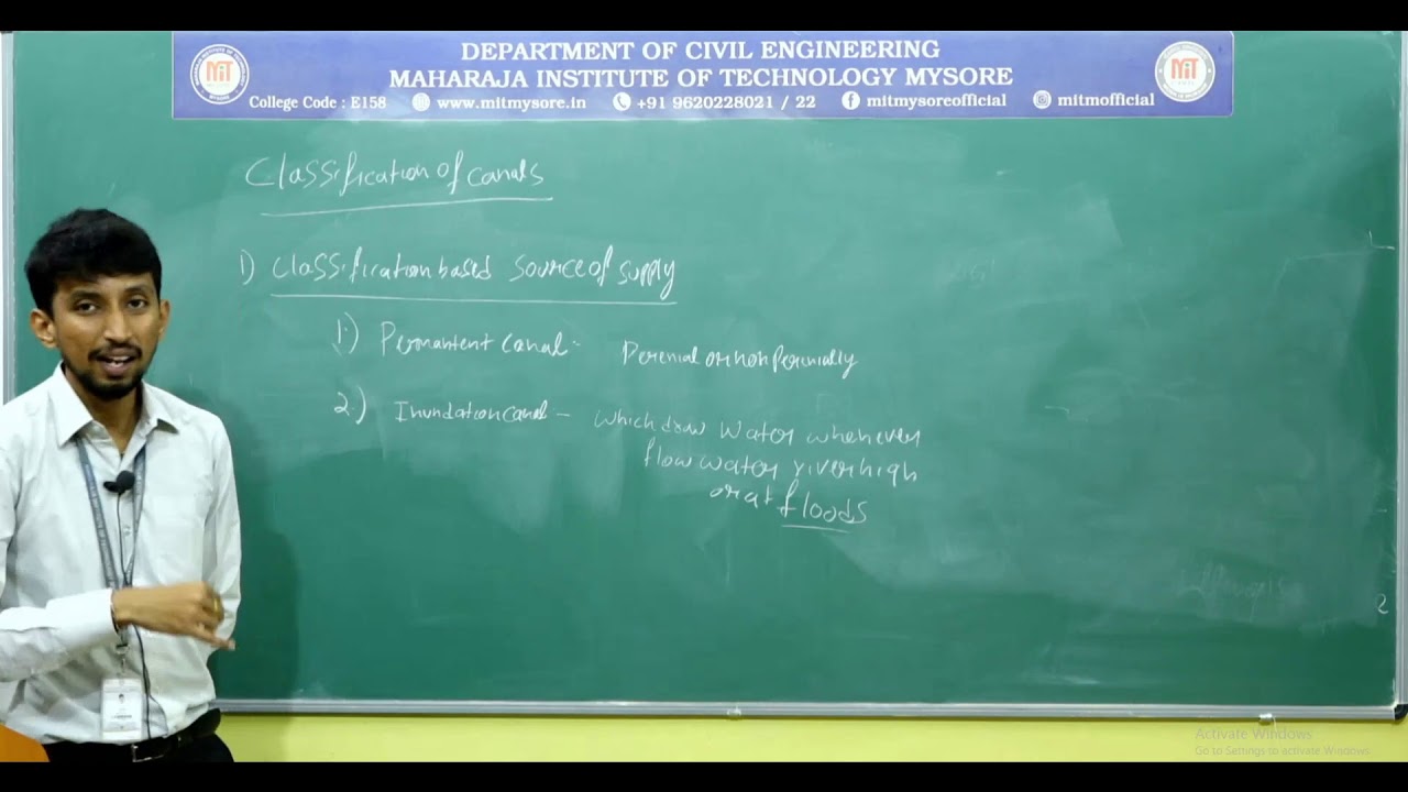 Types of Canals and alignment of canals /M5/7th Sem/17CV73/S-1
