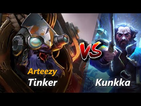 How to Tinker mid vs Kunkka (feat. Arteezy) | First 7 minutes