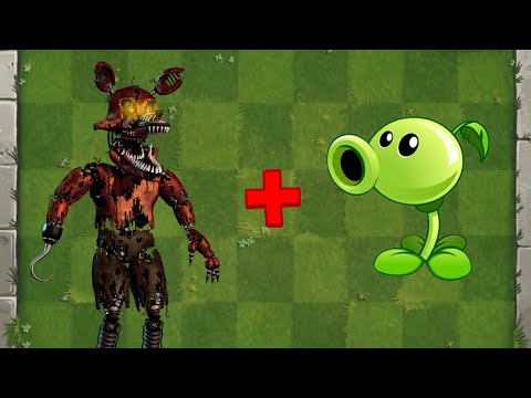 Nightmare Foxy + Peashooter Fusion - Plants vs Zombies Animation