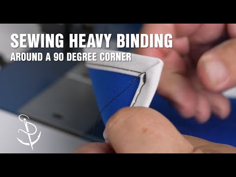Sew Heavy Binding Around a 90 Degree Corner - Without Cutting It!
