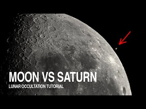 Cara memotret Bulan yang menutupi Saturnus