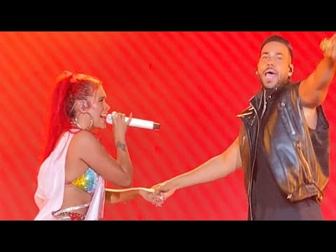 Karol G y Romeo Santos cantando juntos! Sorpresa en concierto! Mañana será bonito tour! Puerto Rico