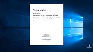 Starting Microsoft Visual Studio Community 2017 Edition for the first time