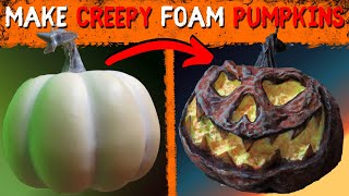 Corpsing Mini Pumpkins - DIY Halloween Props & Decorations - Foam Pumpkin Crafts | Dark Nook