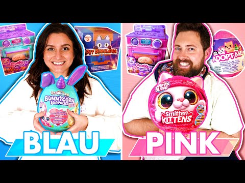 Open Pink vs. Blue Mystery Boxes!