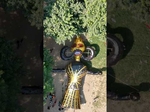 Kalkaji Ravan Drone View Ravan Dahan Video #shortsviral #shortsfeed #shortvideo #ytshort #shorts