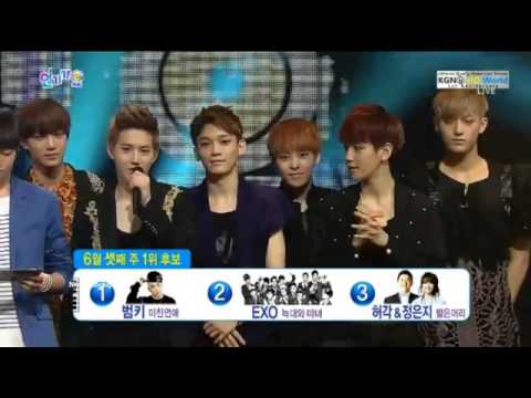 130616 Inkigayo Today No#1 Nominee: Bumkey VS EXO VS Huh Gak & Eunji