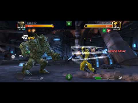 King Groot (buffed) vs ROL Wolverine ¦¦ MCOC
