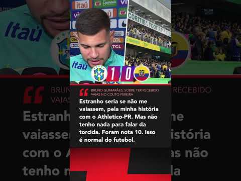 Bruno Guimarães falou sobre as vaias que recebeu no Couto Pereira, estádio do Coritiba #shorts