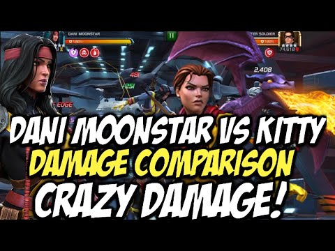 Dani Moonstar Vs Kitty Pryde Damage Comparison | MUTANT QUEENS! | Marvel Contest Of Champions